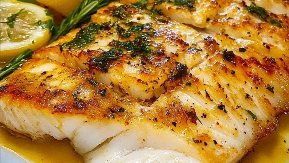 Delicie-se com este Peixe em Manteiga com Ervas e Limão